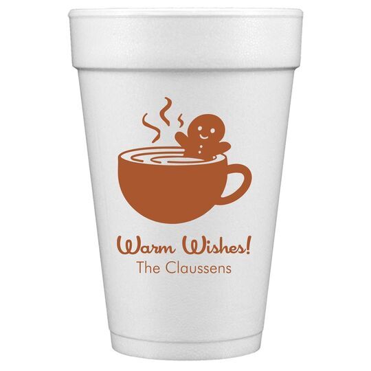 Warm Wishes Styrofoam Cups
